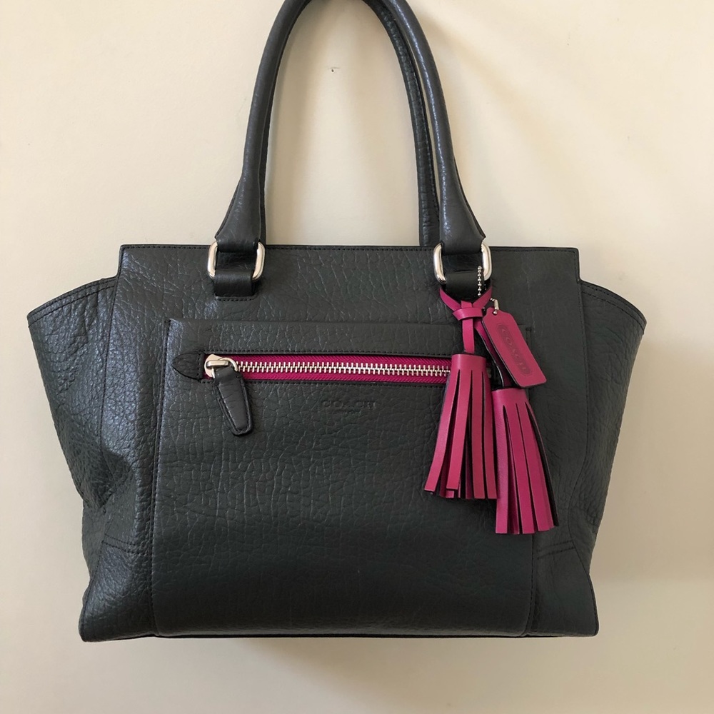 Coach 19926 Legacy Graphite Berry Carryall Leather Satchel